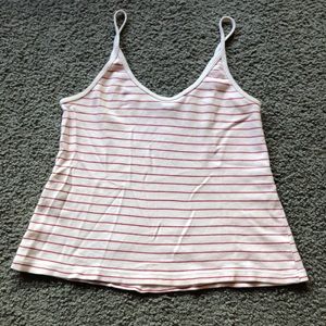 white and red striped brandy melville tank top